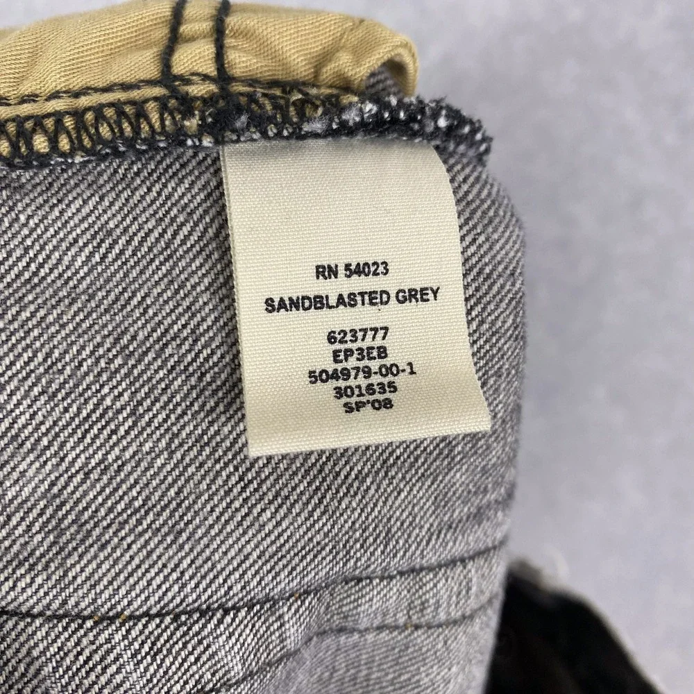 Y2K Gap 1969 Jeans Mens 34x30 Grey Low Rise Boot Fit Japanese Denim Button Fly - Picture 13 of 16